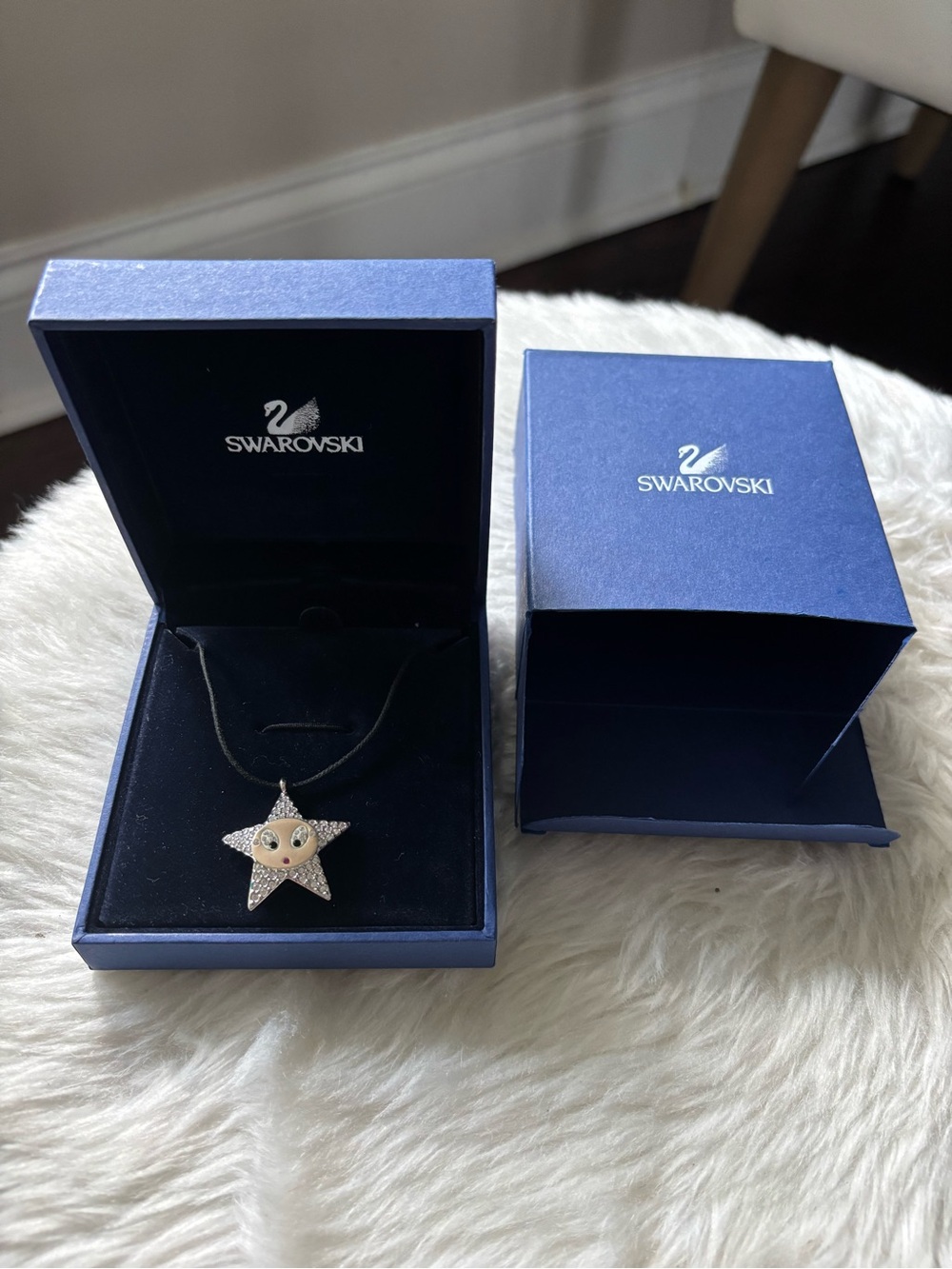 Swarovski Crystal Star Pendant Necklace in Silver